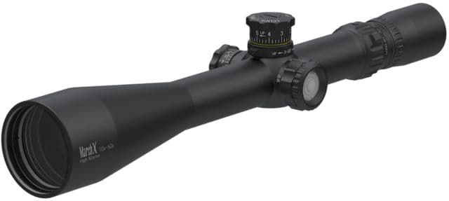 March Scopes Tactical Turret High Master Illuminated 10-60x56mm Rifle Scopes 34mm Tube Second Focal Plane MTR-1 Reticle Black D60HV56TIMTR-1 Reticle