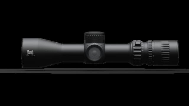 March Scopes Tactical Turret 1.5-15x42mm Tactical Turret Rifle Scopes 30mm Tube Second Focal Plane MTR-5 Reticle Black D15V42TIMTR-5 Reticle