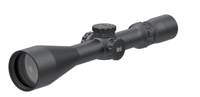 March Scopes Tactical Turret 2.5-25x52mm Rifle Scope 30mm Tube Second Focal Plane MTR-3 Reticle Black D25V52TMMTR-3 Reticle
