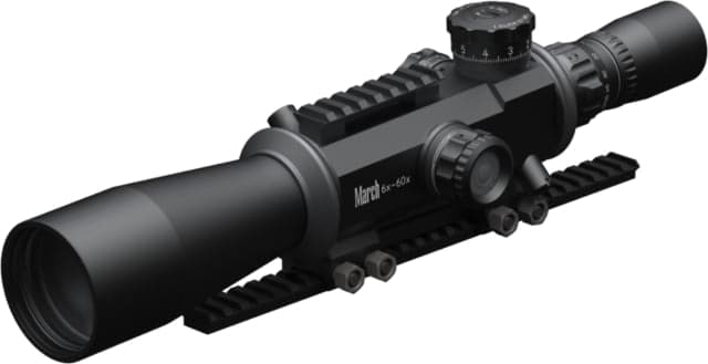 March Scopes 6-60x56mm Tactical Turret Rifle Scope First Focal Plane FMA-TR1 Reticle Black D60V56GFIMAFMA-TR1 Reticle