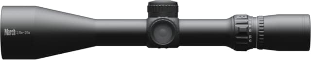 March Scopes Normal Turret 2.5-25x52mm 30mm Tube Second Focal Plane MTR-5 Reticle MOA Black D25V52IMTR-5 Reticle