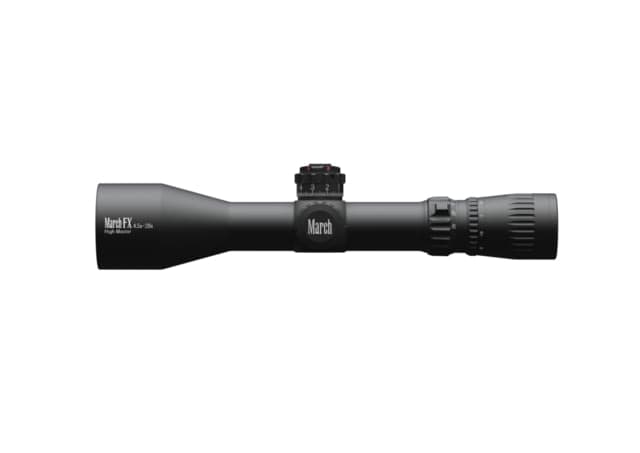 March Scopes Wide Angle 4.5-28x52mm Rifle Scope With Lockable Shuriken Turrets 34mm Tube First Focal Plane FML-PDK Reticle Black DE0389