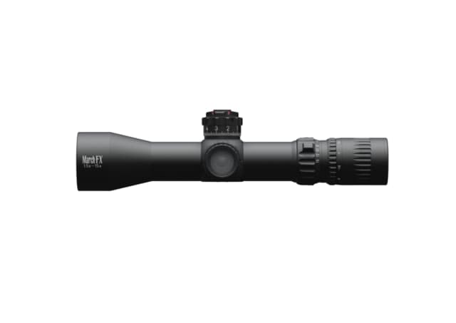 March Scopes Tactical Turret 1.5-15x42mm Riflescope 34mm Tube First Focal Plane FML-4 Reticle Black D15V42FIMLXFML-4 Reticle