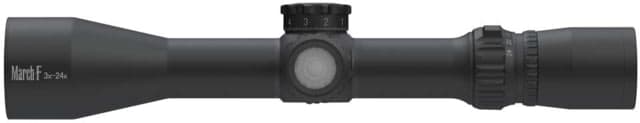 March Scopes Tactical Turret Illuminated 3-24x42mm Rifle Scope 30mm Tube First Focal Plane FML-TR1H Reticle Black D24V42FIMLFML-TR1H Reticle