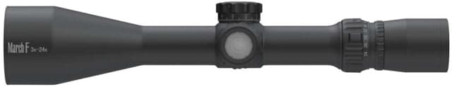 March Scopes Tactical Turret Illuminated 3-24x52mm Rifle Scope 30mm Tube First Focal Plane FML-TR1H Reticle Black D24V52FIMLFML-TR1H Reticle
