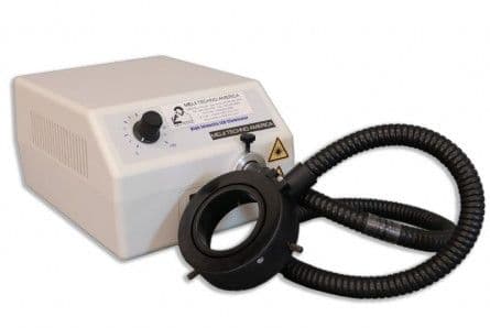 Meiji Techno LED Fiber Optic Illuminator With 60mm Ring Light 100/240V