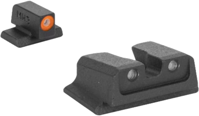 Meprolight Highly Visible Day/Night Self-Illuminated Fixed Set for S&W M&P Green/Orange 0