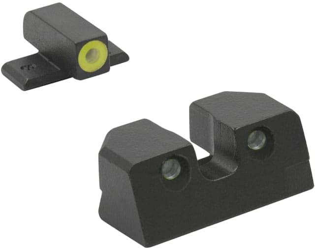 Meprolight Hyper-Bright Plus Iwi Masada 9 Tactical & Slim Black Yellow Ring