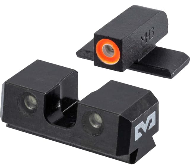 Meprolight Hyper Bright Springfield Armory Hellcat Low Fixed Tritium Night Sight Set Black Orange Front Sight