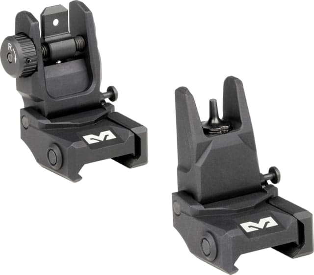 Meprolight CABS Co-Witness Adjustable Back-up Tritium Rifle Sights Green Swiss Tritium Front Black