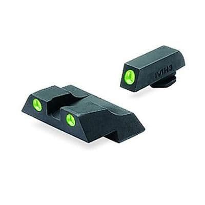 Meprolight Tru-Dot Night Sight Set for Glock G26 & G27 Green Front/Rear 10226