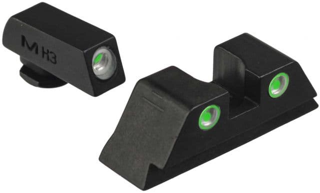 Meprolight Tru-Dot Night Sight Set for Glock 10mm & 45 ACP Green Front/Rear 10222