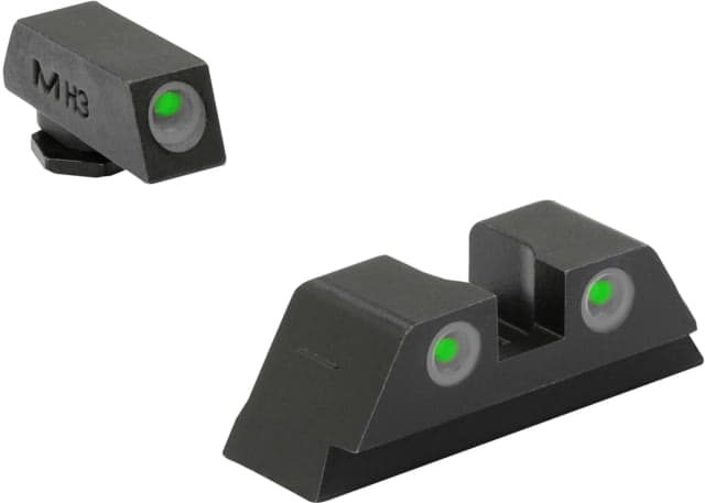 Meprolight Tru-Dot Night Sight Set for Glock 9mm .357 Sig .40 S&W & .45 GAP Green Front/Rear 10224