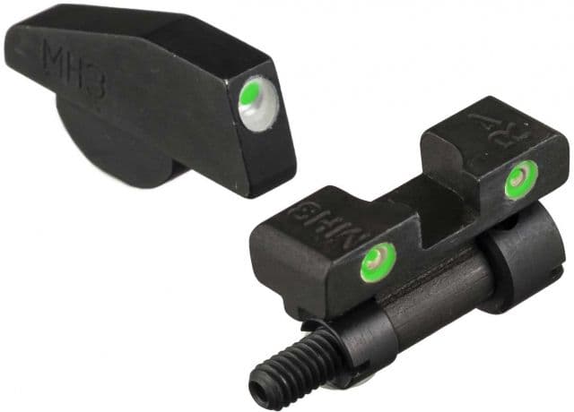 Meprolight Tru-Dot Night Sight Set for S&W K L & N Revolvers w/Pinned front/Adj. rear ML22771G