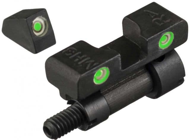 Meprolight Tru-Dot Night Sight Set for S&W K L & N Revolvers w/Red insert front/Adj. rear ML22770G