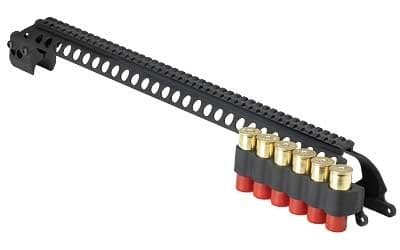 Mesa Tactical Remington Model 870 SureShell Aluminum Carrier and Saddle Rail w/Mag Clamp 6-Shell 12 Gauge 20 in Black