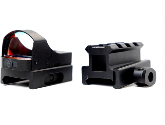 Meta Tactical 18x22.5mm Micro Red Dot Sight w/Picatinny Rail Mount and Riser 3 MOA Dot Black