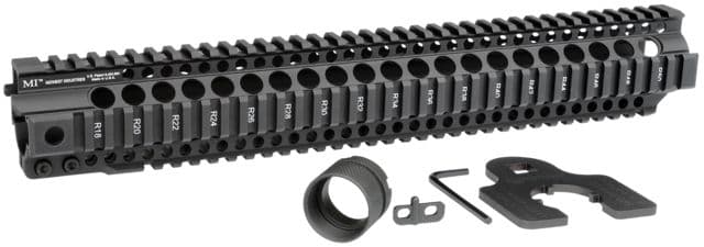 Midwest Industries 15in Combat Rail T-Series One Piece Free Float Handguard Black 0