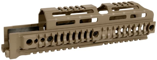 Midwest Industries AK Alpha Series Quad Rail Handguard 10.0in Magpul FDE