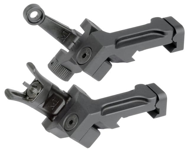 Midwest Industries Combat Rifle Offset Deployable Front and Rear Sight Black