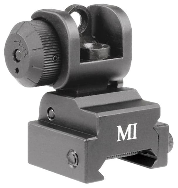 Midwest Industries Top Mounted Deployable Rear Sight Black MCTAR -ERS