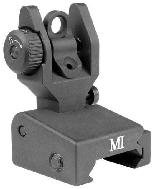 Midwest Industries Top Mounted Deployable Rear Sight Black MCTAR -SPLP