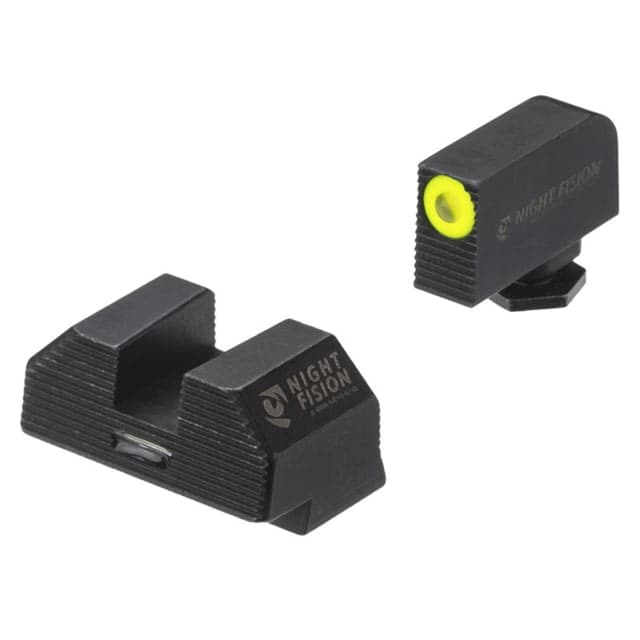 Night Fision Costa Ludus Night Sight Set Glock 42/43/43x Yellow Front Horizontal Tritium Bar Rear Black