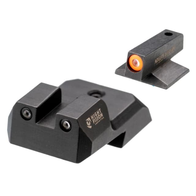Night Fision Tritium Front Night Sight Set .180in Blade Orange Front Black