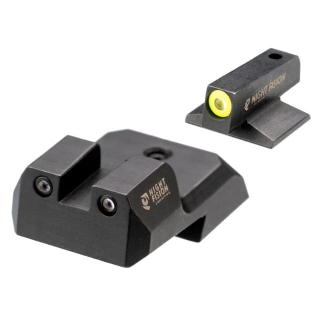 Night Fision Tritium Front Night Sight Set .180in Blade Yellow Front Black