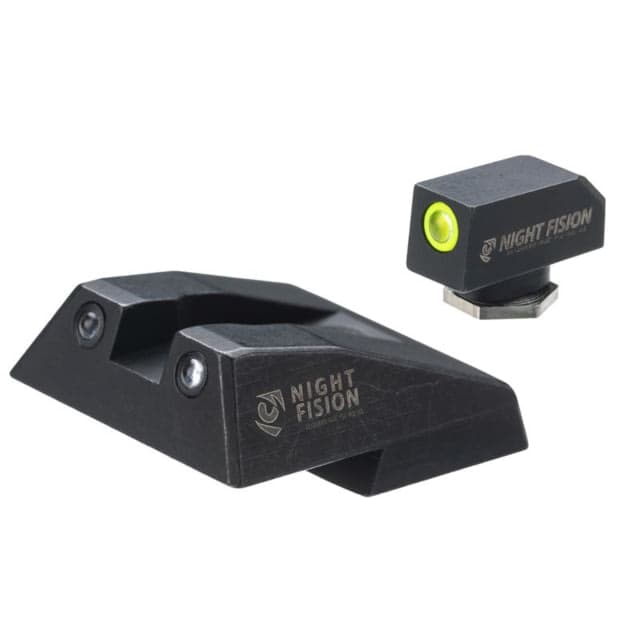 Night Fision Tritium Front Night Sight Set SAR 9 Yellow Front Black