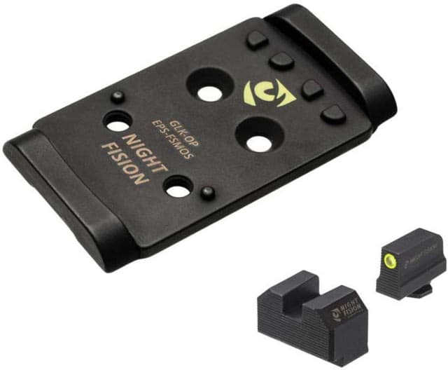 Night Fision Holosun EPS Glock Mos + Tritium Ylw Front Sight Black