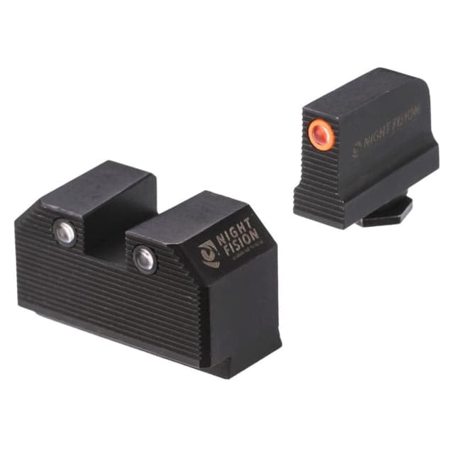 Night Fision Optics Ready Stealth Lower 1/3rd Night Sight Set Glock 17/19/34 w/ RMR/507c/SRO/ACRO Orange Front Black