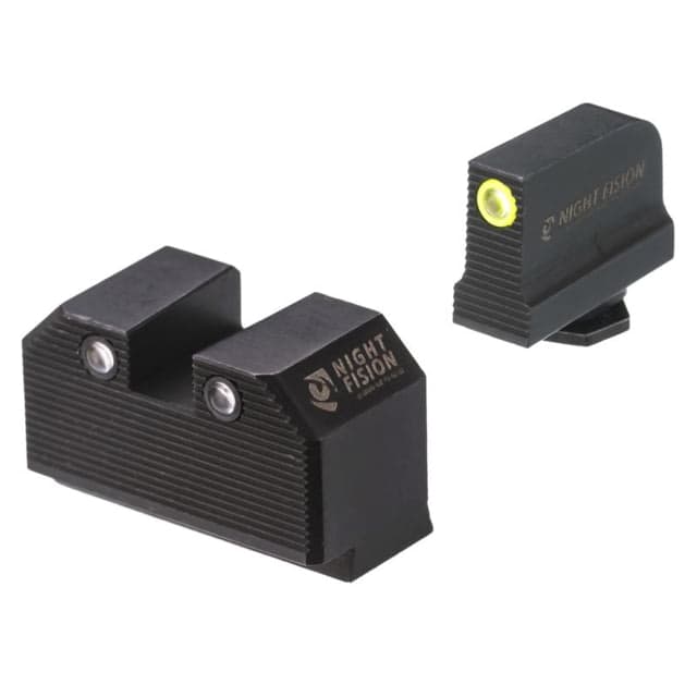 Night Fision Optics Ready Stealth Lower 1/3rd Night Sight Set Glock 17/19/34 w/ RMR/507c/SRO/ACRO Yellow Front Black