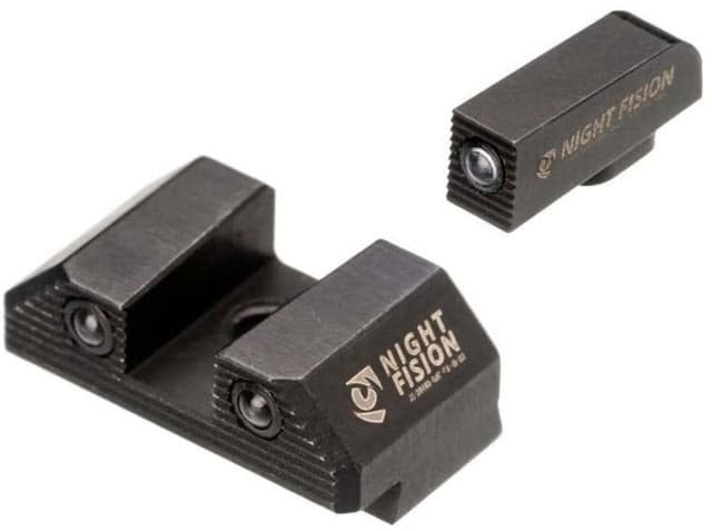 Night Fision Optics Ready Stealth Glock Night Sight Set Glock 19/17/45/23 w/ Holosun SCS Black Front