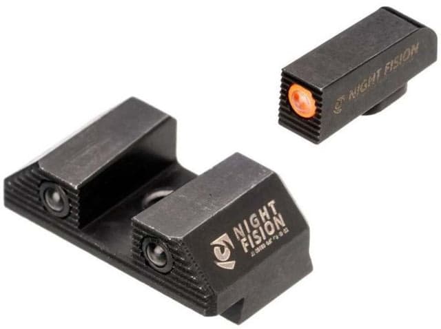 Night Fision Optics Ready Stealth Glock Night Sight Set Glock 43/43x/42/48 Orange Front