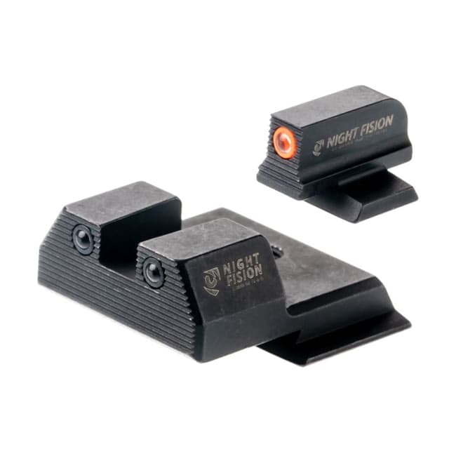 Night Fision Optics Ready Stealth Smith & Wesson Night Sight Set S&W M&P Shield Plus w/ 507k Orange Front Black
