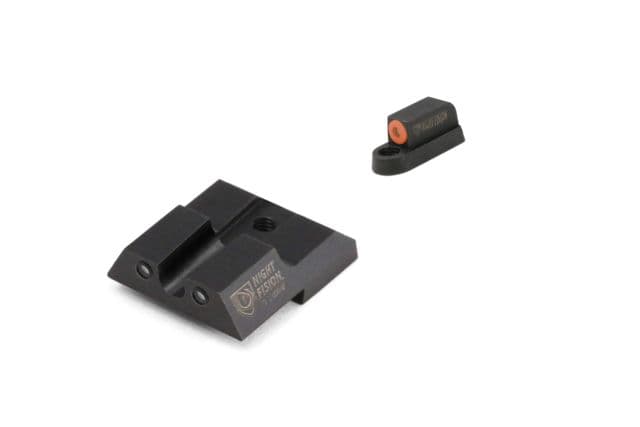 Night Fision Perfect Dot Front Night Sights w/ U Notch Rear for CZ-USA Orange Front w/ Green Tritium - Black Rear w/ Gree fits P-07 & P-09