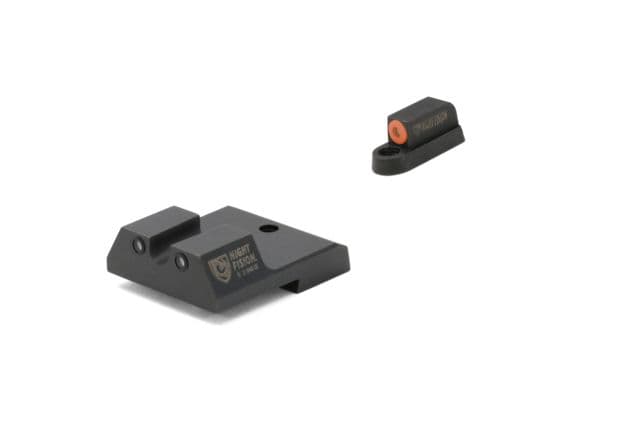 Night Fision Perfect Dot Front Night Sights w/ U Notch Rear for CZ-USA Orange Front w/ Green Tritium - Black Rear w/ Gree fits P-10 C