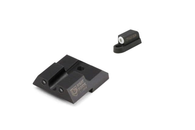 Night Fision Perfect Dot Front Night Sights w/ U Notch Rear for CZ-USA White Front w/ Green Tritium - Black Rear w/ Green fits P-07 & P-09