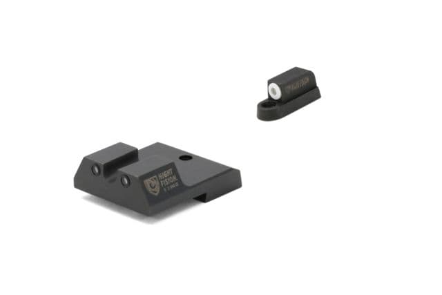 Night Fision Perfect Dot Front Night Sights w/ U Notch Rear for CZ-USA White Front w/ Green Tritium - Black Rear w/ Green fits P-10 C