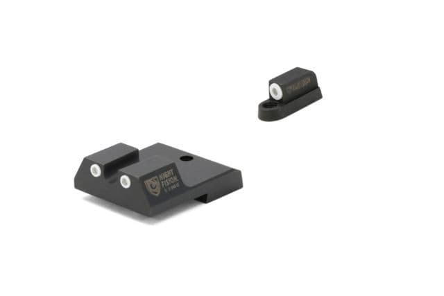 Night Fision Perfect Dot Front Night Sights w/ U Notch Rear for CZ-USA White Front w/ Green Tritium - White Rear w/ Green fits P-10 C