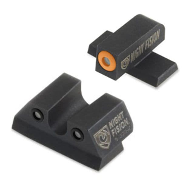 Night Fision Perfect Dot Night Sight Set w/Front U Rear Orange Front w/Green Tritium Black Rear w/Green T Fits Sig Sauer .40 S&W & .45 ACP Caliber