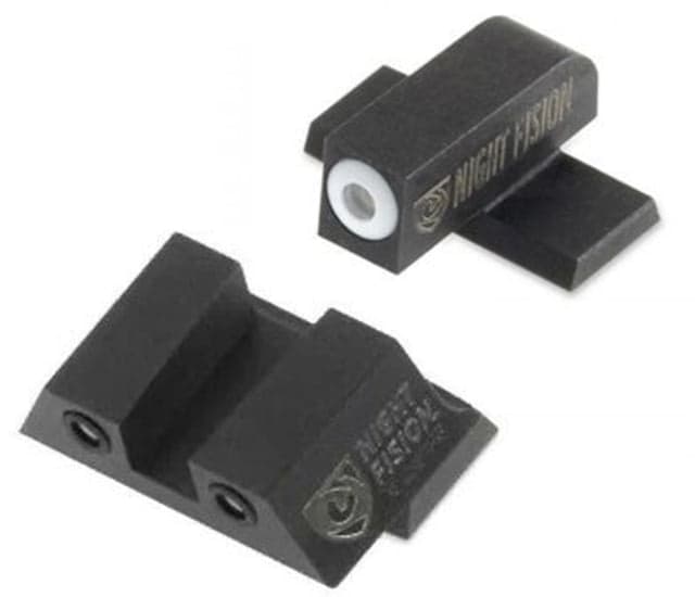 Night Fision Perfect Dot Night Sight Set w/Front Square Rear White Front w/Green Tritium Black Rear w/Green Tr Fits Springfield XD/XDM/XD Mod.