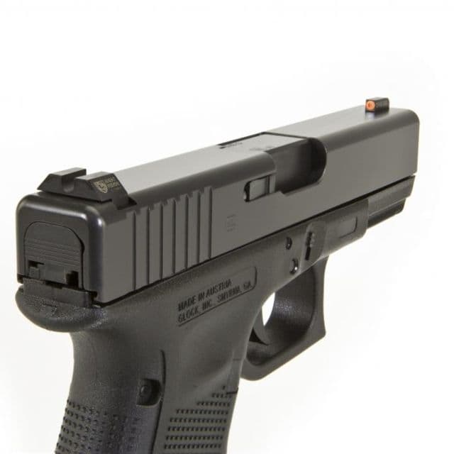 Night Fision Perfect Dot Night Sight Set w/Front U Rear Orange Front w/Green Tritium Black Rear w/Green T Fits Glock 20/21/29/30/36/40/41