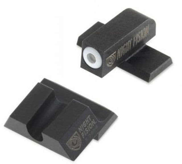 Night Fision Perfect Dot Night Sight Set w/Front U Rear White Front w/Green Tritium Black Rear w/Green Tr Fits Springfield XD-S & XD-E