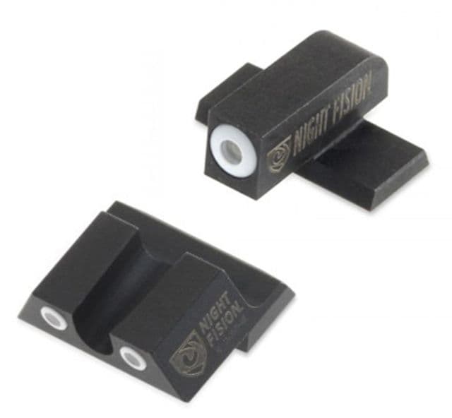 Night Fision Perfect Dot Night Sight Set w/Front U Rear White Front w/Green Tritium White Rear w/Green Tr Fits Springfield XD/XDM/XD Mod.