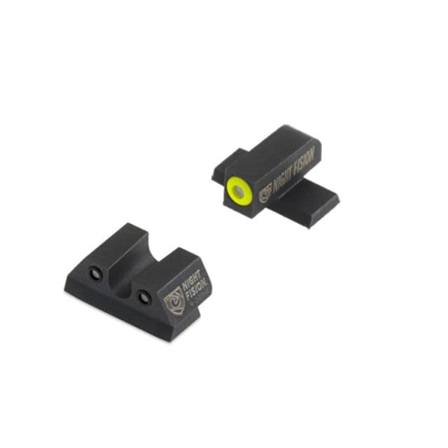 Night Fision Perfect Dot Night Sight Set w/Front U Rear Yellow Front w/Green Tritium Black Rear w/Green T Fits Sig Sauer .40 S&W & .45 ACP Caliber