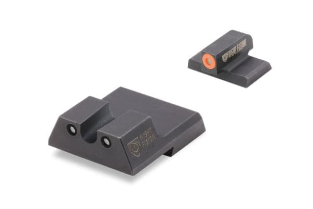 Night Fision Tritium Front Night Sight Set HK Orange Front w/ Green Tritium Black Rear w/ Gree fits VP9 VP9SK .45C .45C Tactical P30 P30L