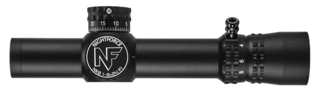 NightForce NX8 1-8x24mm Riflescope 30mm Tube First Focal Plane FC-Mil Reticle Black