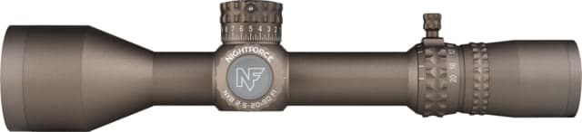 NightForce NX8 2.5-20x50mm F1 Rifle Scope 30mm Tube First Focal Plane MOAR Reticle Dark Earth
